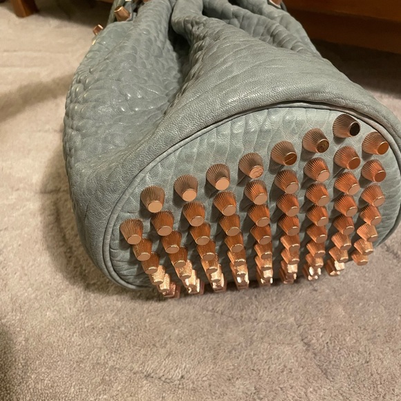 Alexander Wang Diego Gray Pebbled Leather Bucket Bag - Picture 3 of 9